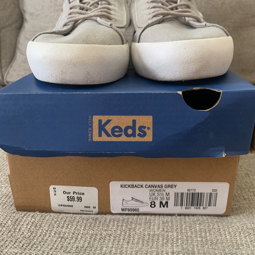 Keds kickback canvas grey shoes - Picture 5 of 7